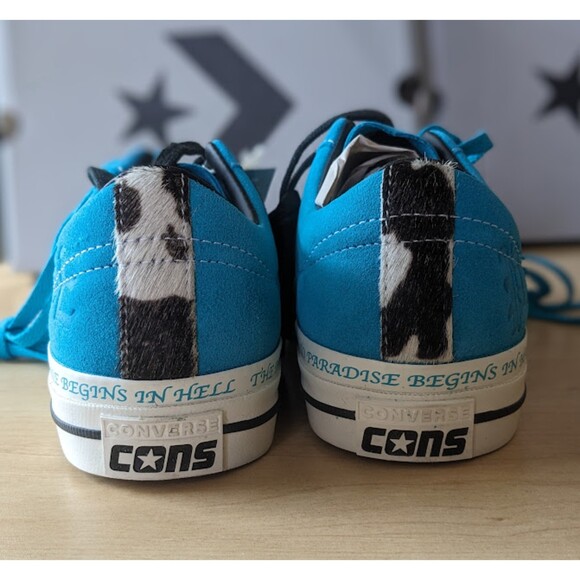 Converse Sean Pablo One Star Pro x Paradise Rapid Teal Unisex Suede Shoes W9.5 - Picture 3 of 14